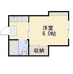 JR信越本線 長野駅 徒歩30分の賃貸アパート 2階1Kの間取り