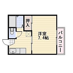ベル・メゾンT・K 1Kの間取図画像