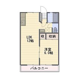 しなの鉄道北しなの 北長野駅 徒歩28分の賃貸アパート 2階1LDKの間取り