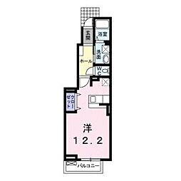 JR信越本線 長野駅 3.1kmの賃貸アパート 1階ワンルームの間取り