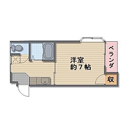 シャインセレネ 1Kの間取図画像