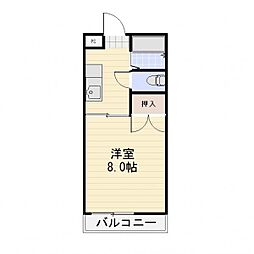 シャルム桐原 1Kの間取図画像