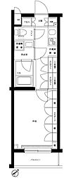 ルーブル中村橋参番館 1階1Kの間取り