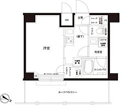 ルーブル中板橋六番館 1Kの間取図画像