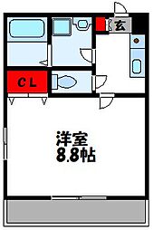 JR鹿児島本線 福工大前駅 徒歩11分の賃貸アパート 1階1Kの間取り
