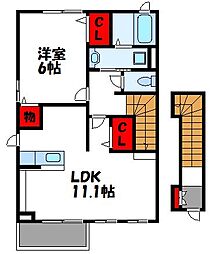 ノーブルカーサ 1LDKの間取図画像
