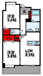 レシェンテヴィラ福間 5階