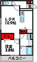 アン・シャトウ3 1LDKの間取図画像