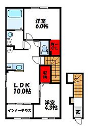 プリメゾン東郷 2LDKの間取図画像