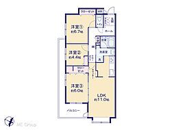 東急ドエルアルス永山II 3LDKの間取り