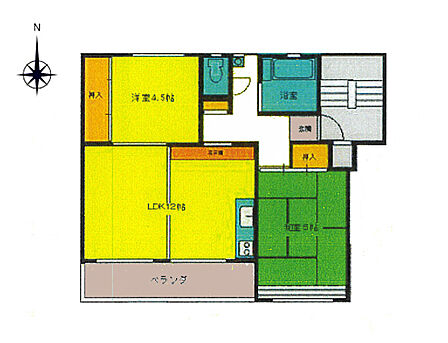 2LDK 間取り