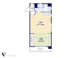 ハイネス立川 1LDKの間取り