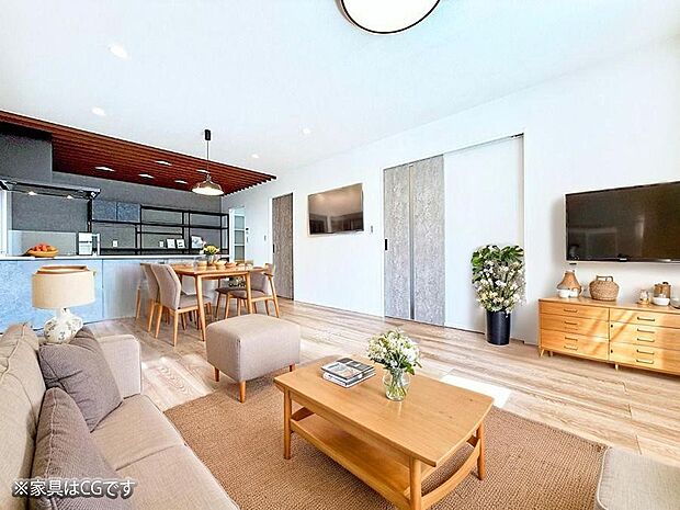 ■南向きで陽当り良好なLDK17帖!