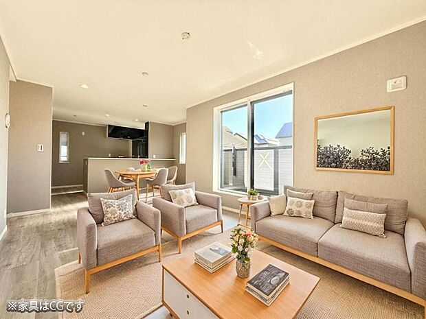 ■くつろぎと笑顔が集まる、心温まるリビング