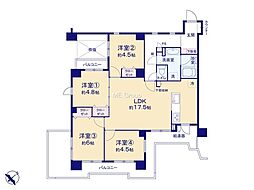 キャッスル相模原 4LDKの間取図画像