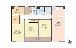 セントレー南町田 3LDKの間取り