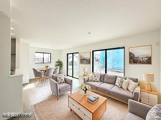 ■くつろぎと笑顔が集まる、心温まるリビング