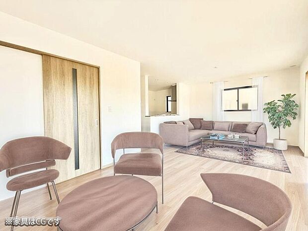 ■心落ち着く場所、ゆったり過ごせるリビング