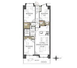 間取図画像 3LDK