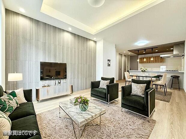 ■心落ち着く場所、ゆったり過ごせるリビング