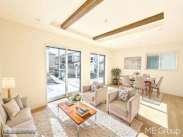 ■心落ち着く場所、ゆったり過ごせるリビング