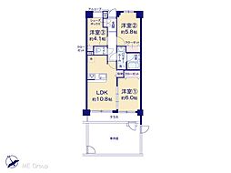 ドラゴンマンション多摩センター壱番館 3LDKの間取り