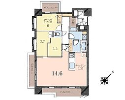 GRANTEMS湘南辻堂 2LDKの間取図画像