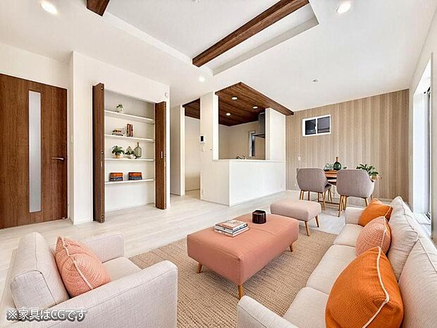 ■くつろぎと笑顔が集まる、心温まるリビング