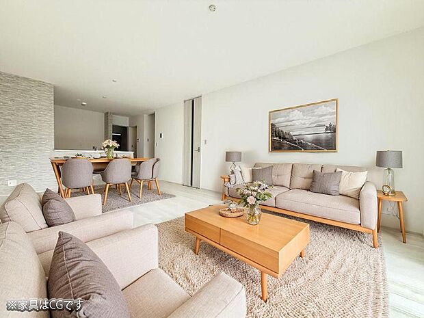 ■心落ち着く場所、ゆったり過ごせるリビング