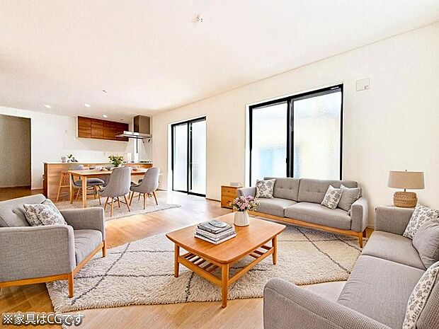 ■心落ち着く場所、ゆったり過ごせるリビング