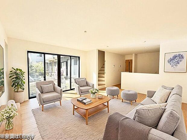 ■くつろぎと笑顔が集まる、心温まるリビング