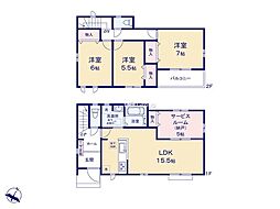 日野市落川5 新築戸建 全2棟 A号棟