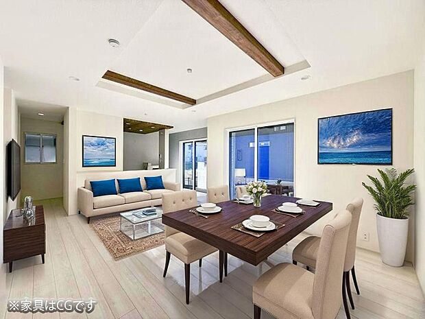 ■心落ち着く場所、ゆったり過ごせるリビング