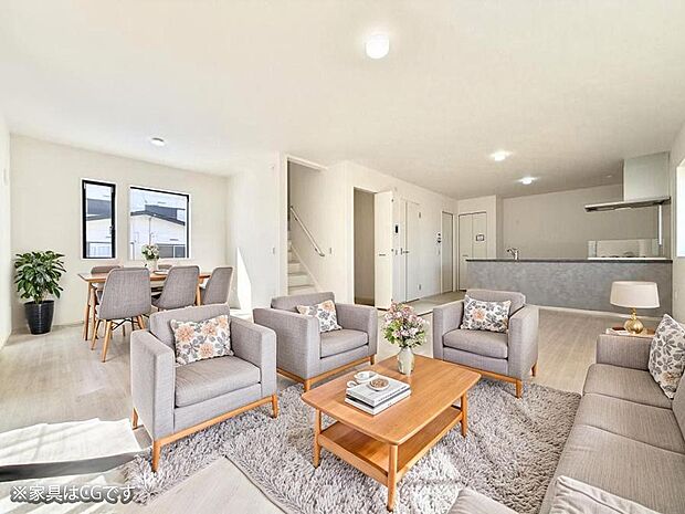 ■くつろぎと笑顔が集まる、心温まるリビング