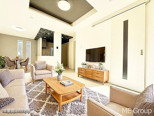 ■くつろぎと笑顔が集まる、心温まるリビング