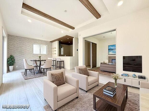 ■心落ち着く場所、ゆったり過ごせるリビング