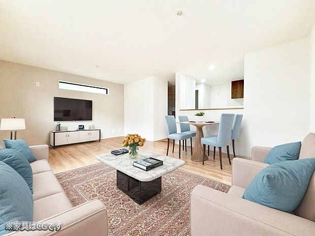 ■2階に広がる18.3帖のリビング、開放感あふれる暮らし