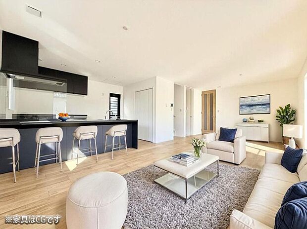 ■LDK21.2帖！南向きで陽当り良好リビング