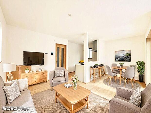 ■くつろぎと笑顔が集まる、心温まるリビング