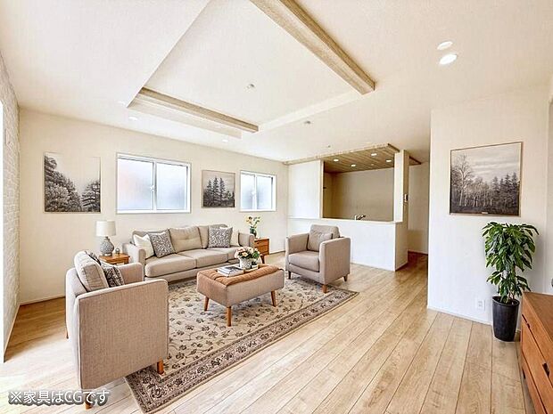 ■くつろぎと笑顔が集まる、心温まるリビング