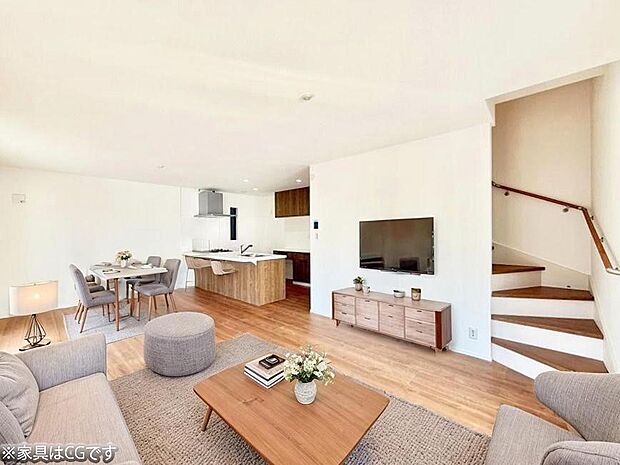 ■くつろぎと笑顔が集まる、心温まるリビング