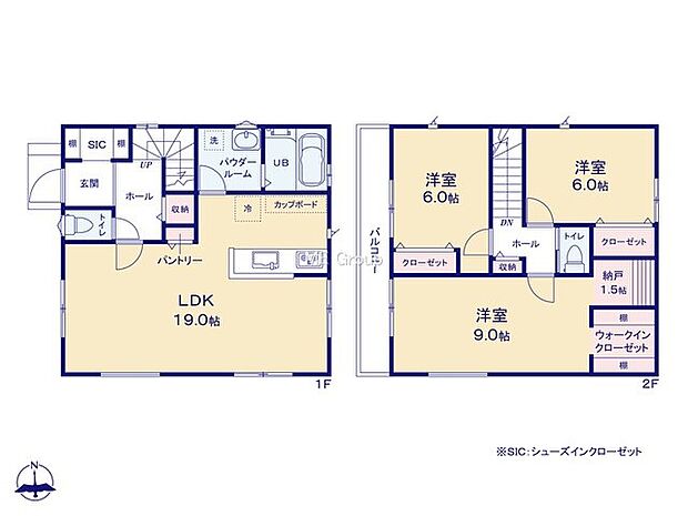 1号棟  ■全居室6帖以上の広さを重視した設計