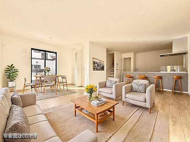 ■心落ち着く場所、ゆったり過ごせるリビング