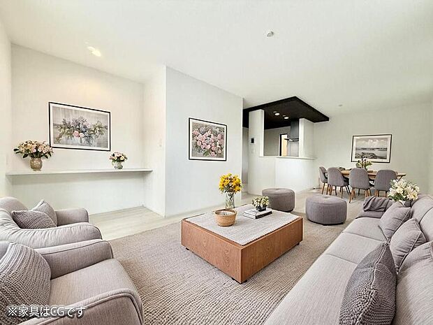 ■心落ち着く場所、ゆったり過ごせるリビング