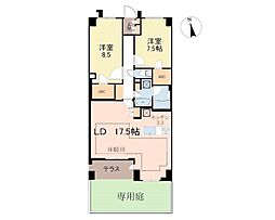 オープンレジデンシア山手127S棟 2LDKの間取図画像