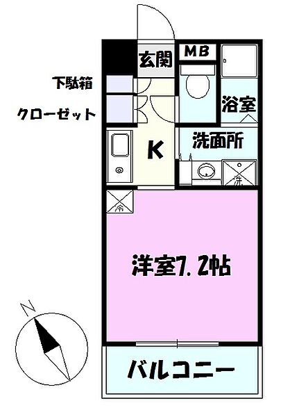 ラクール習志野 404｜千葉県習志野市津田沼７丁目(賃貸マンション1K・4階・22.78㎡)の写真 その1