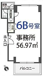 西天満ロイヤービルの間取図画像