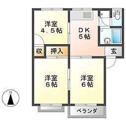 トラッド・ミホ 3DKの間取図画像