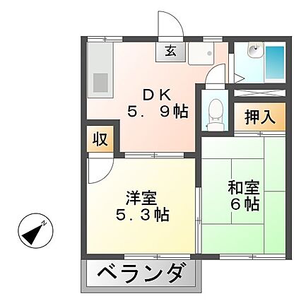 グリーンハイツ一色A棟_間取り_0
