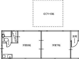 アーバンフラット 1SDKの間取図画像